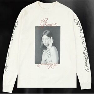 Gracie Abrams Long Sleeve T Shirt XL Cream Good Riddance The Eras Tour Merch NEW